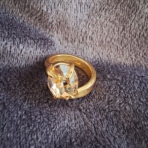 Alexis Bittar Gold Wrap Ring With Citrine Color Stone Size 7